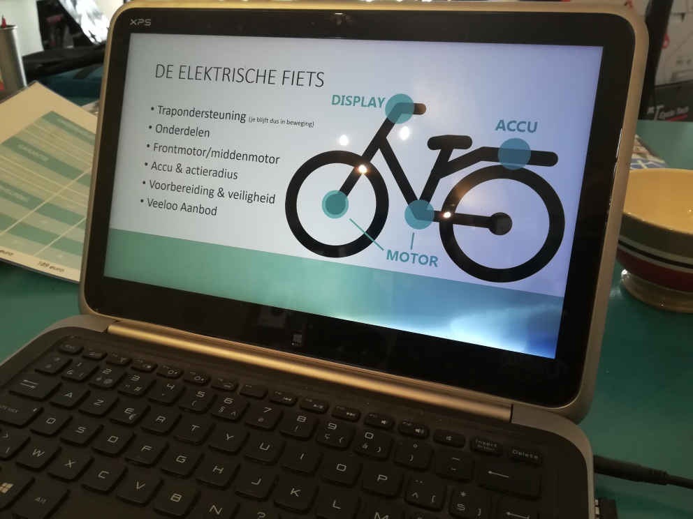 fiets op laptop